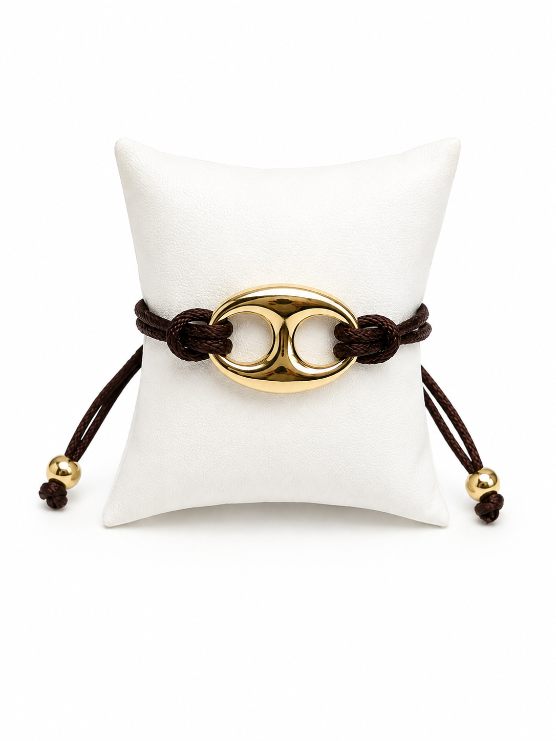 Pulsera GG Marrón doble