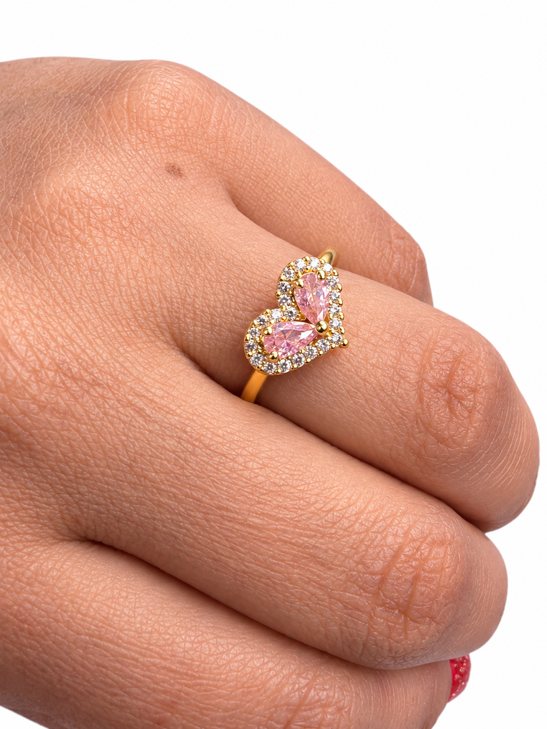 Anillo Corazón Rosa