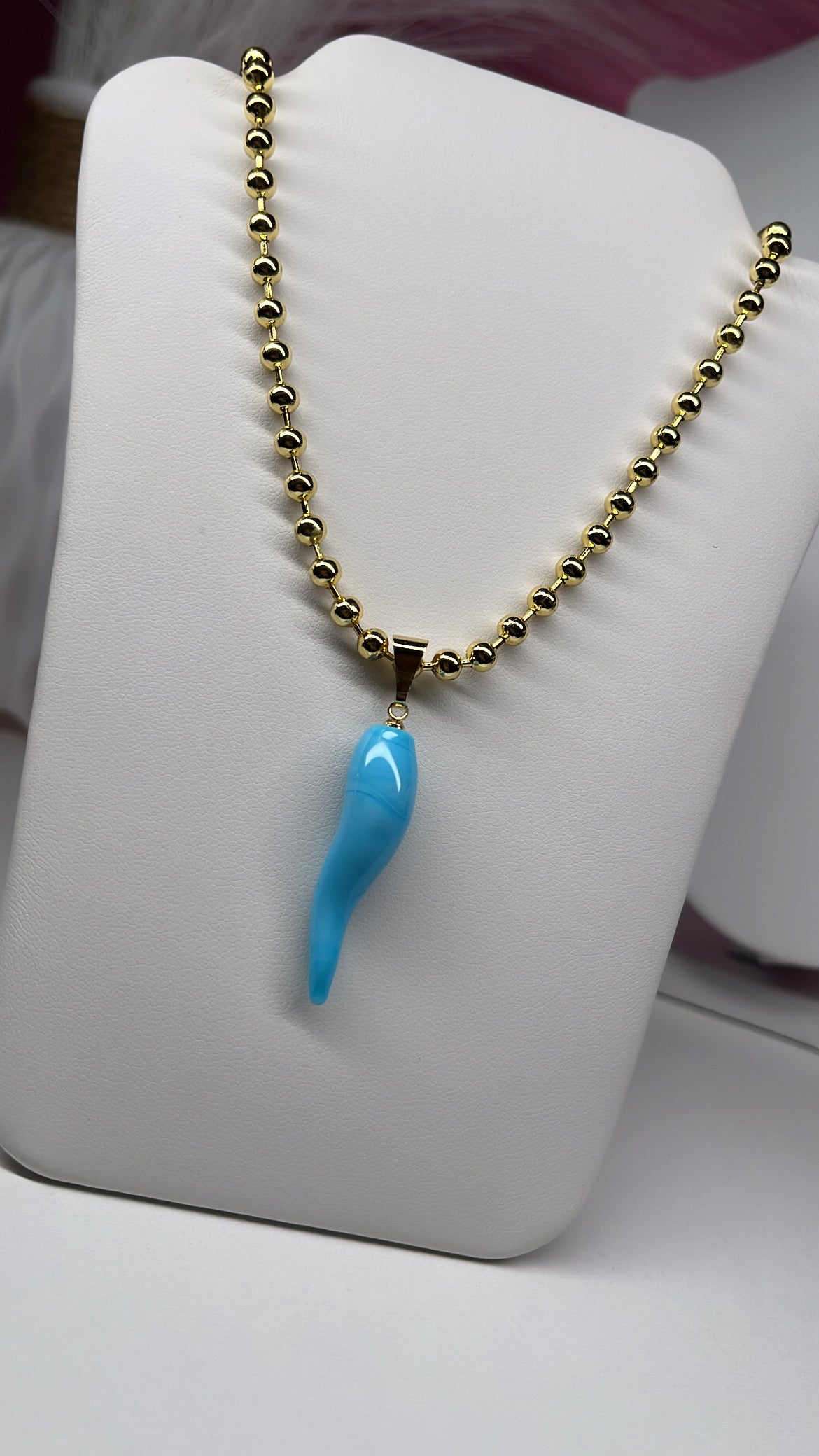 Necklace Picante Baby Blue
