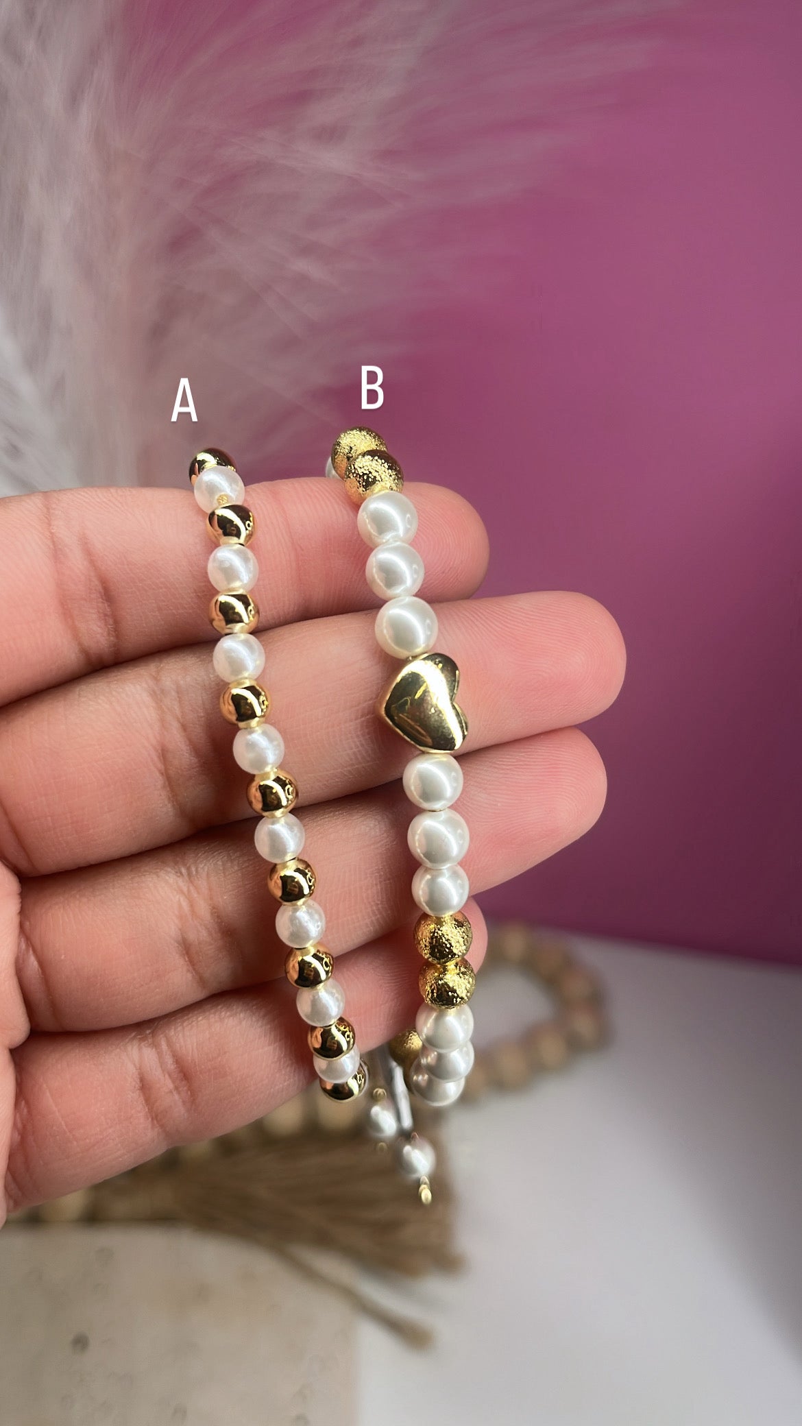 Pulsera Ajustable Oro&Perla