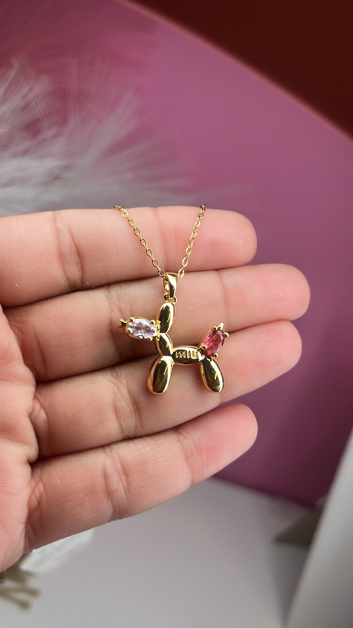 Necklace Dog Bubble Oro