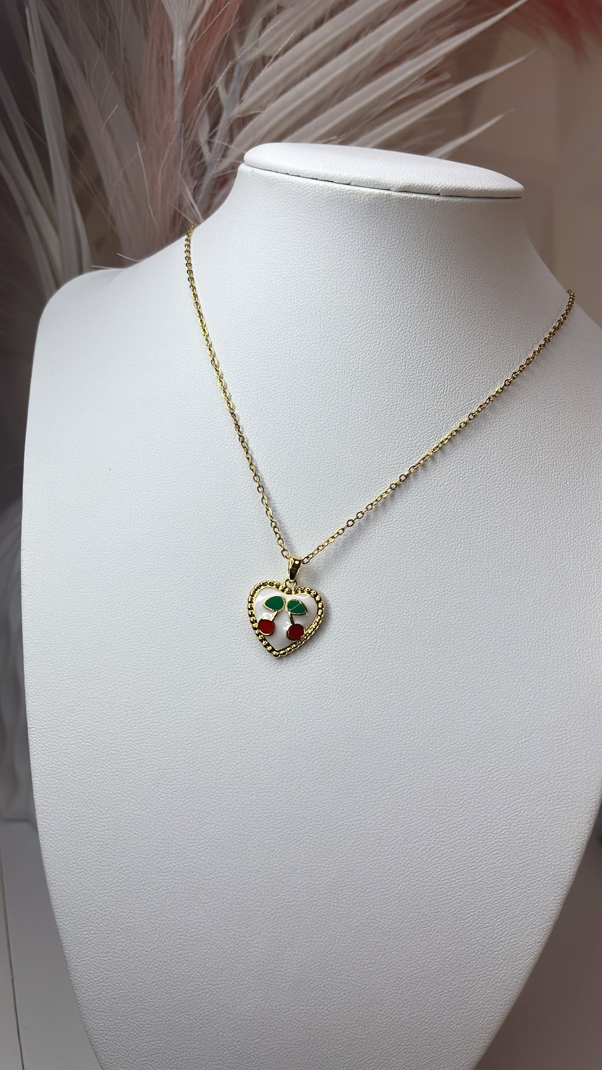 Necklace Heart Cherry
