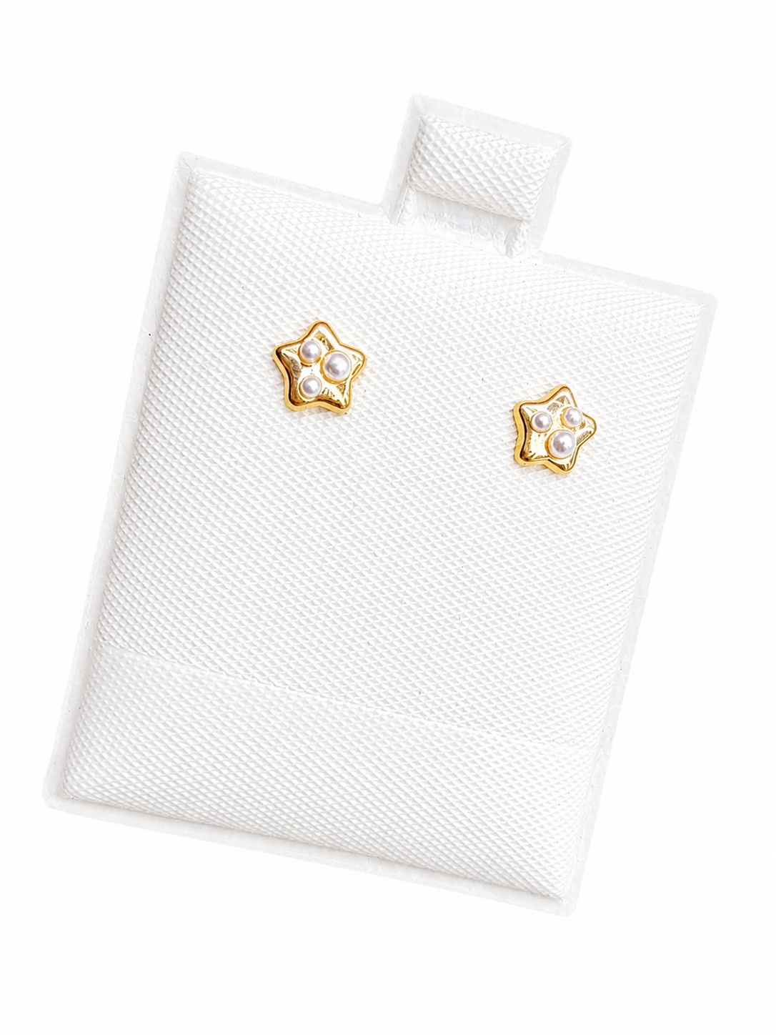 Arete estrella perla