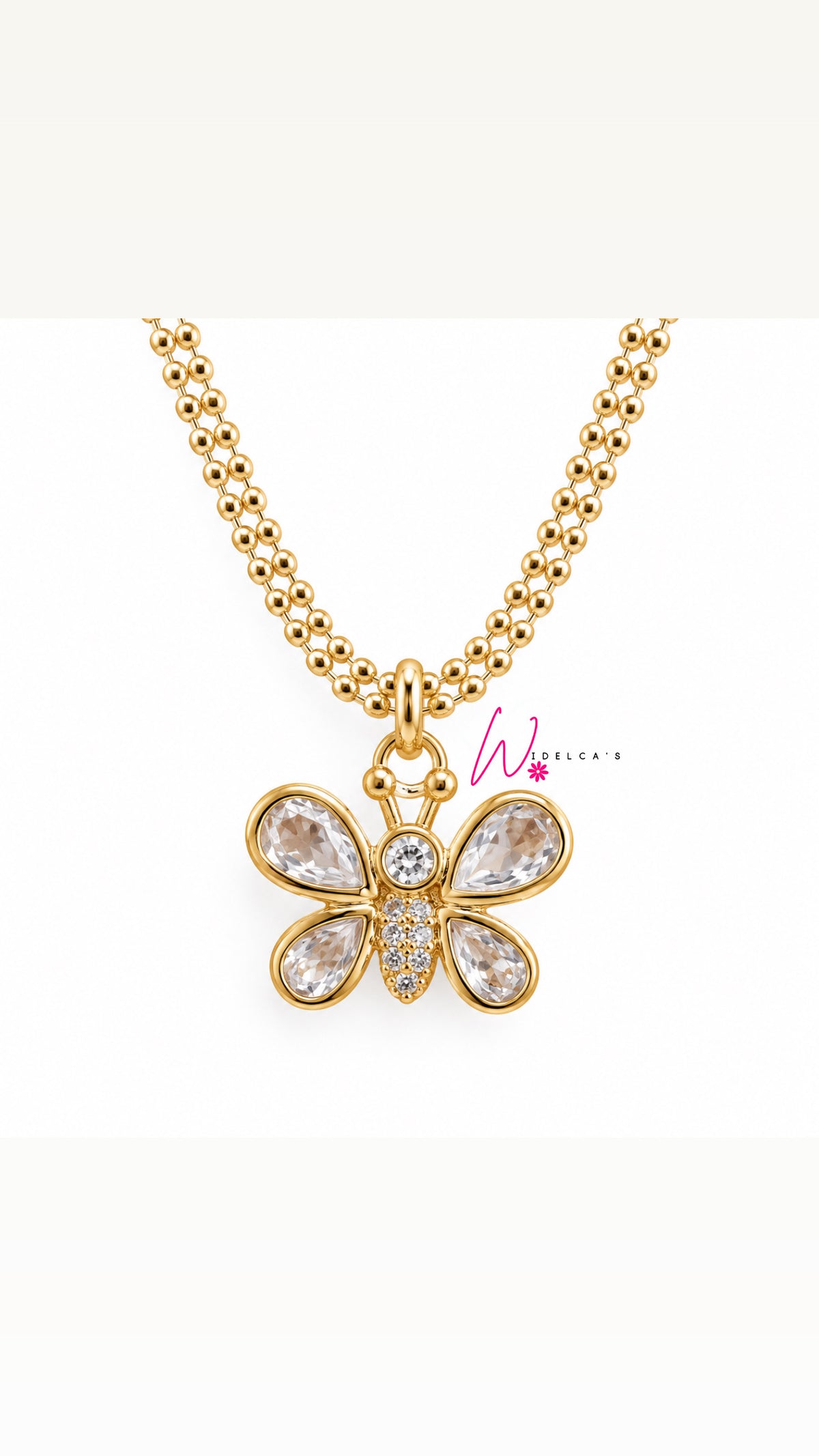 Necklace Butterfly Clear