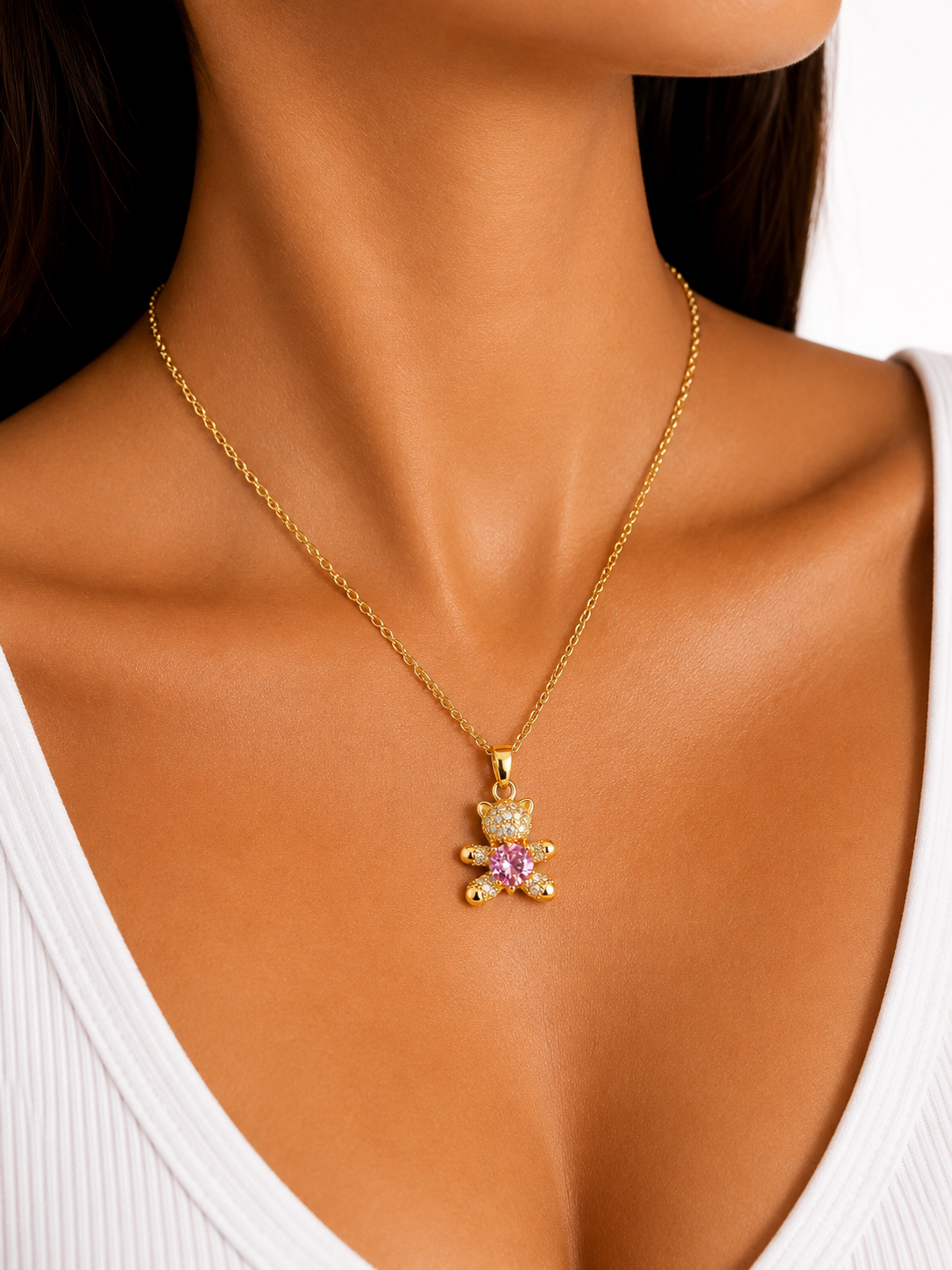 Necklace Oso Rosa
