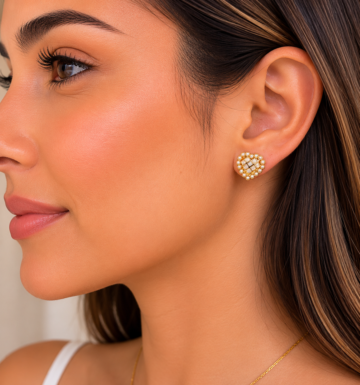 Arete Corazón Perla