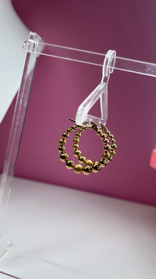 Arete Brillo en Bolitas