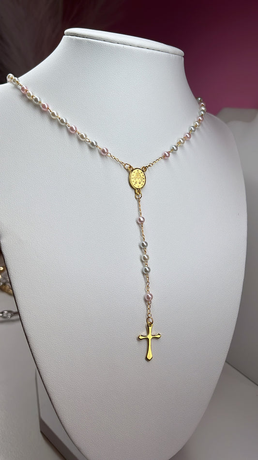 Rosario Perla-Rosa-perla gris