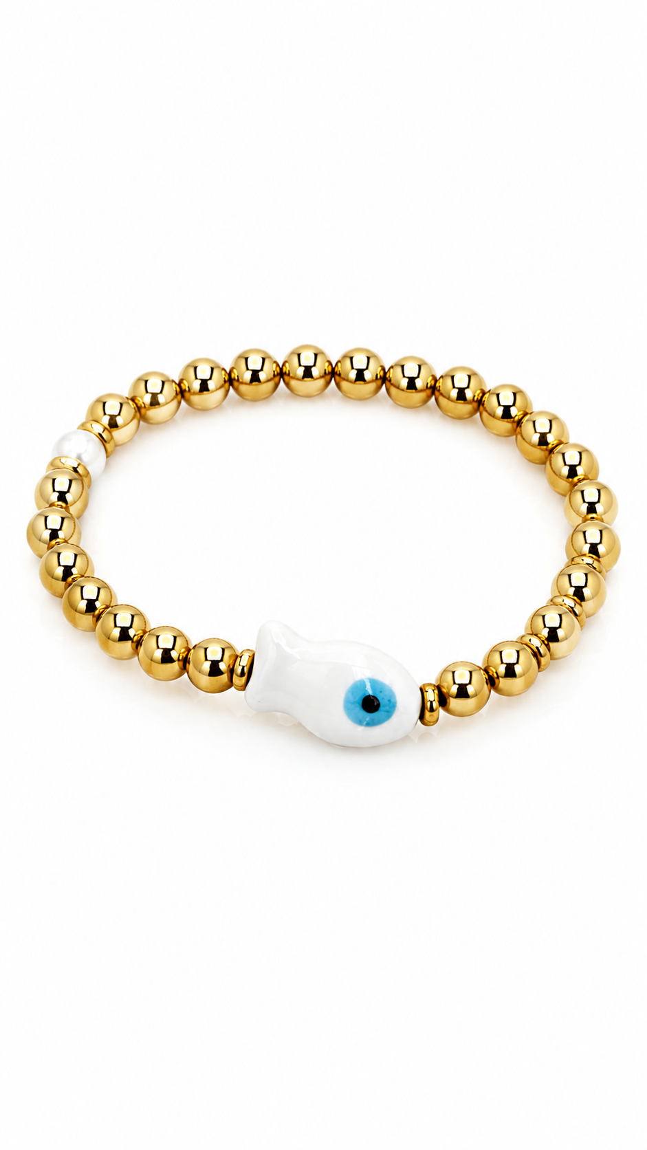 Pulsera Elástica Pez Blanco