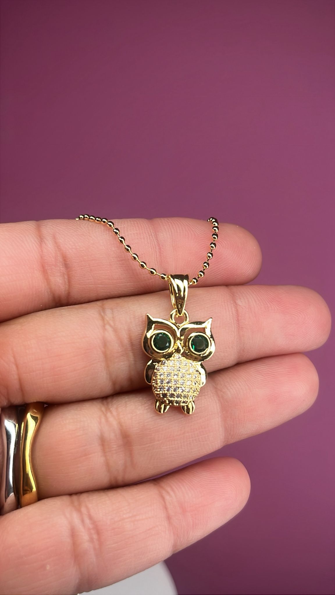 Necklace Búho Dorado