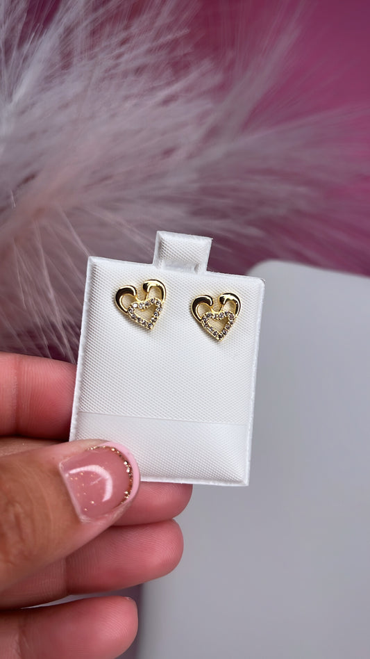 Aretes Corazón Brillante