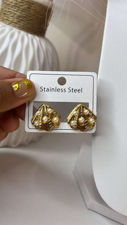 Arete Concha Perlas