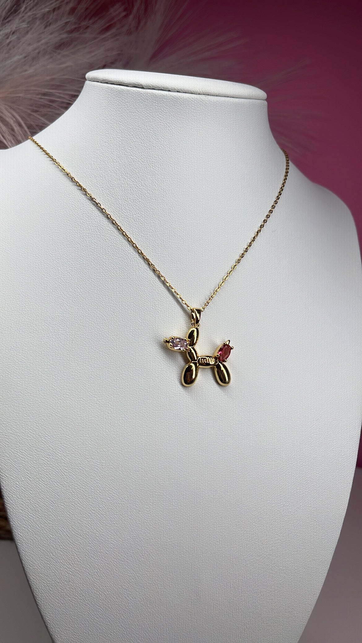 Necklace Dog Bubble Oro