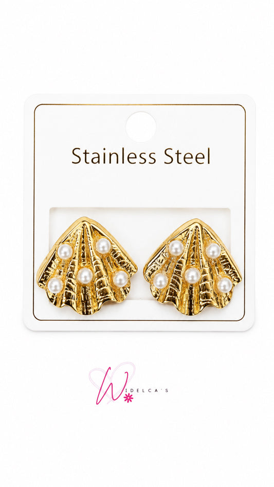 Arete concha perla