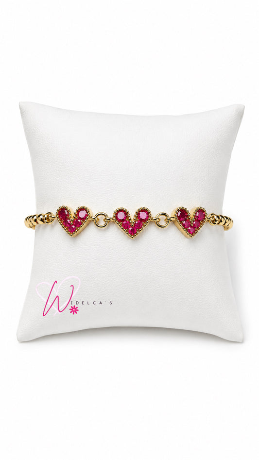 Pulsera Corazón Fusha