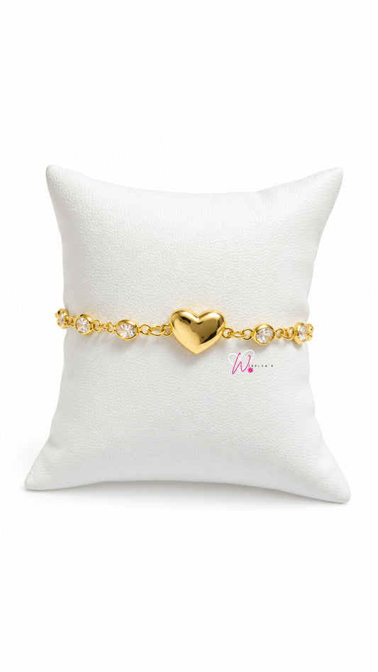 Pulsera ajustable corazón