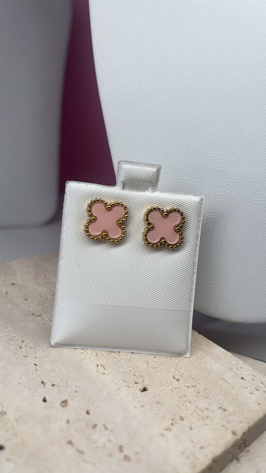 Aretes Van Rosa Claro
