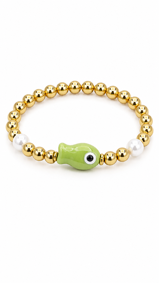 Pulsera Elástica Pez Verde