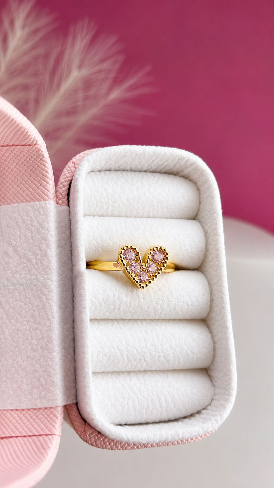 Sortija Corazón Rosa