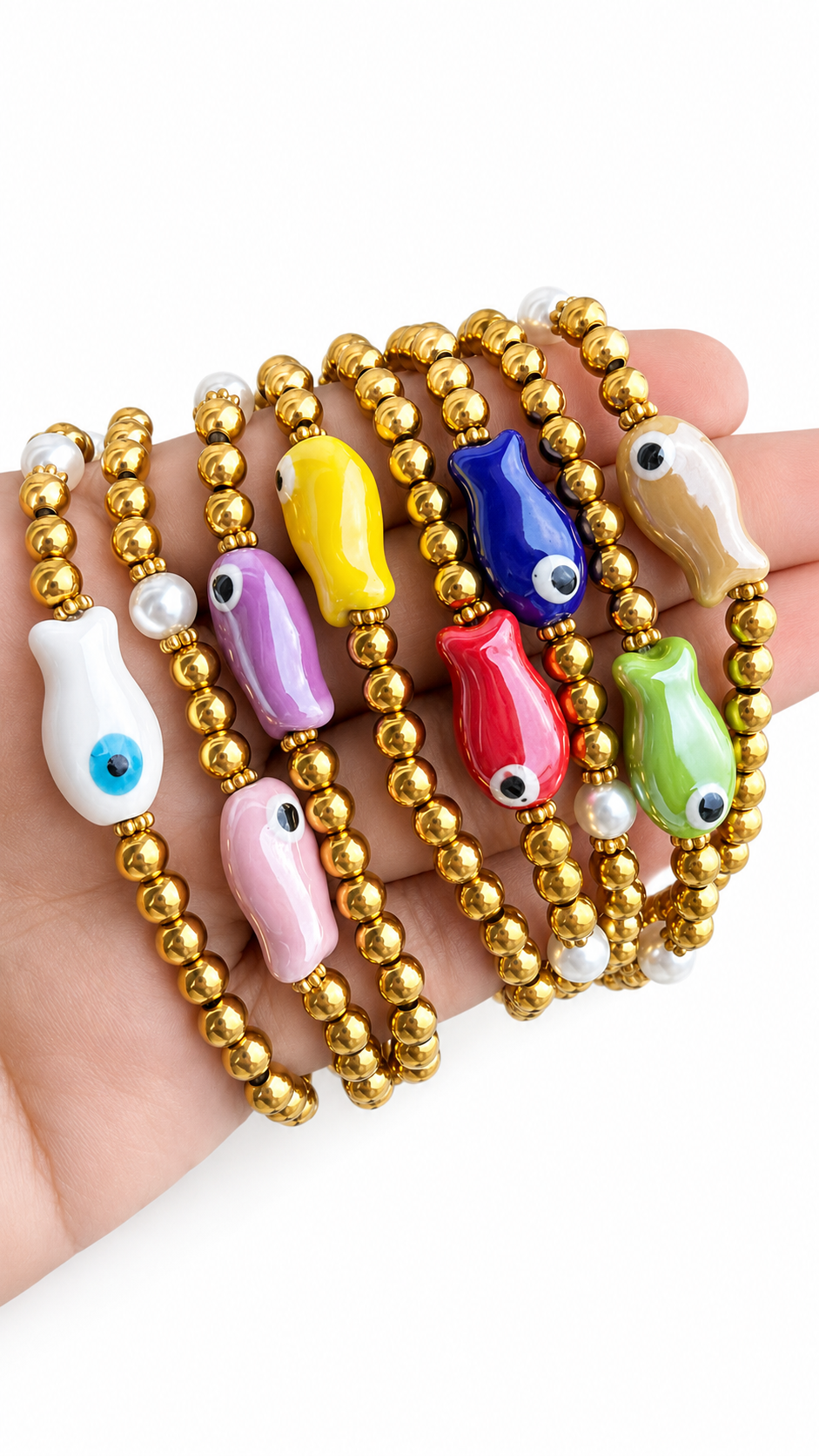 Pulsera Elástica Pez Blanco