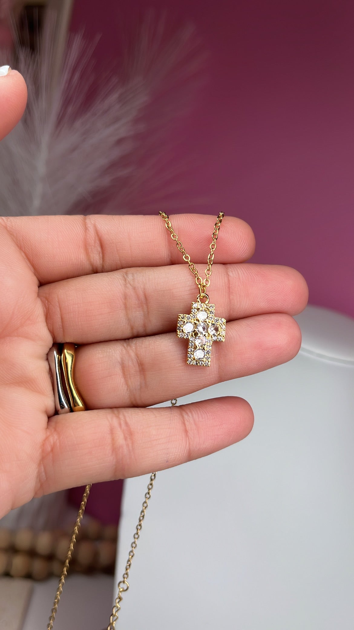 Necklace Cruz Zirconia