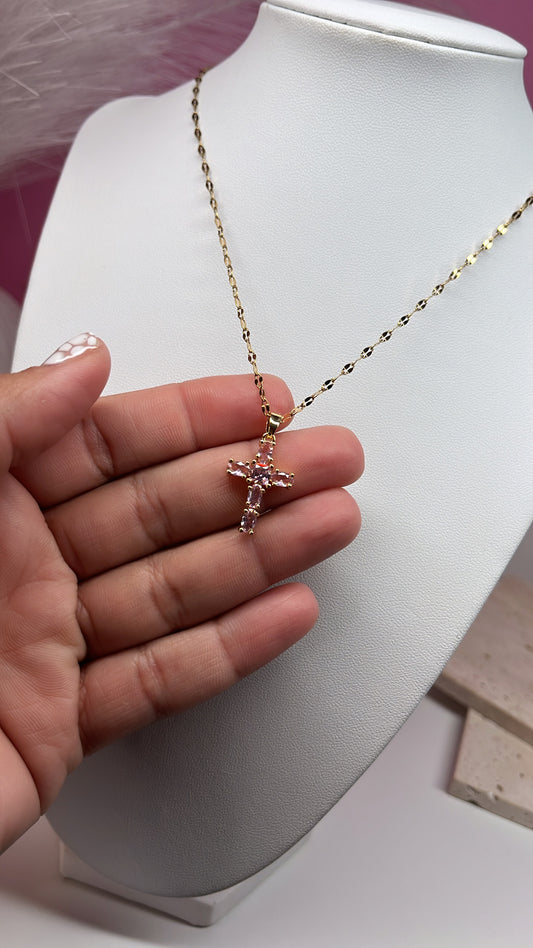 Cadena Cruz Rosa