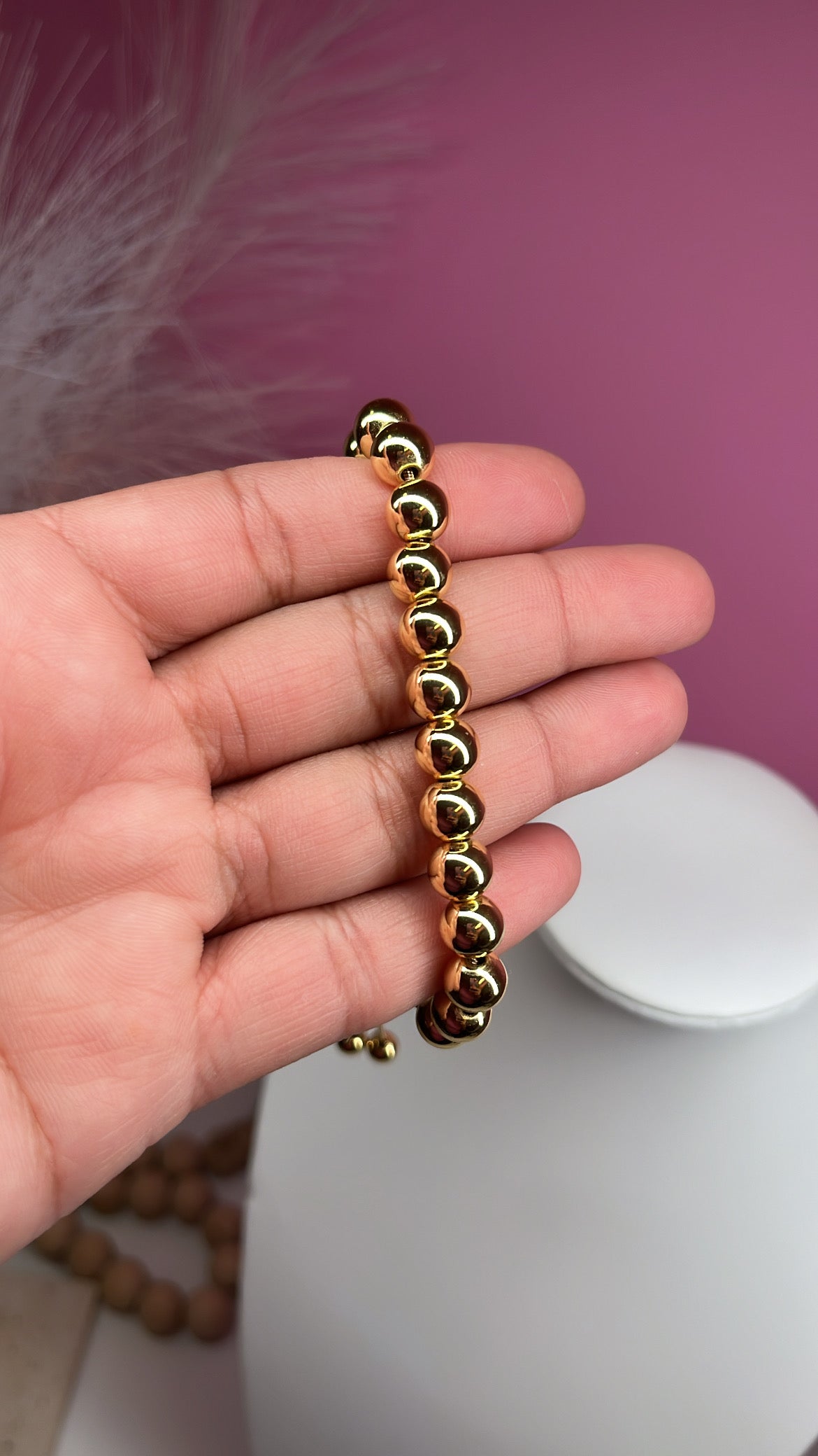 Pulsera ajustable Oro 8mm
