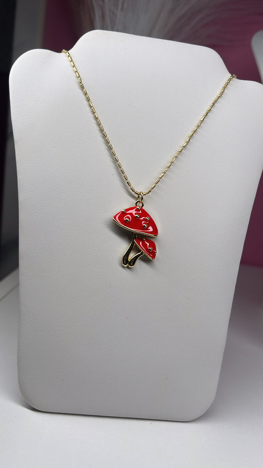 Necklace Hongo Red