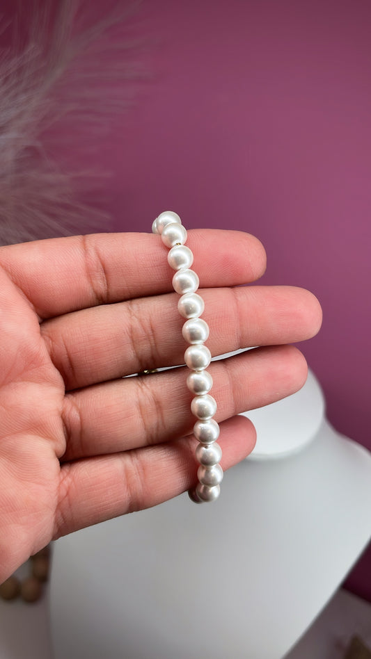 Pulsera ajustable perla