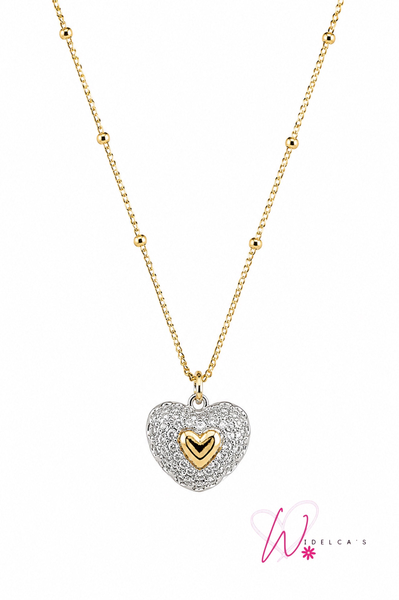Necklace Silver- Gold- Corazón