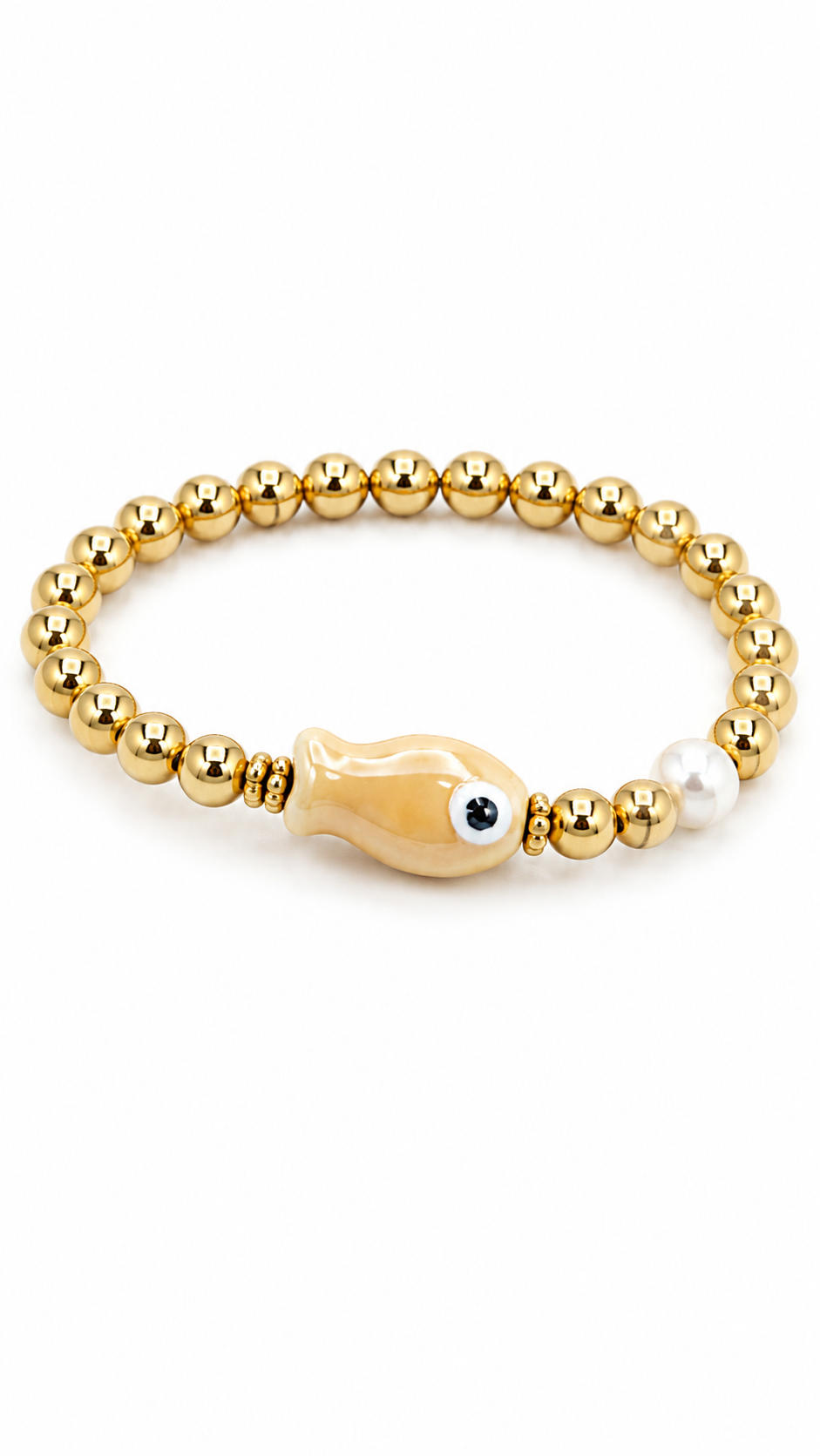 Pulsera Elástica Pez Mostaza