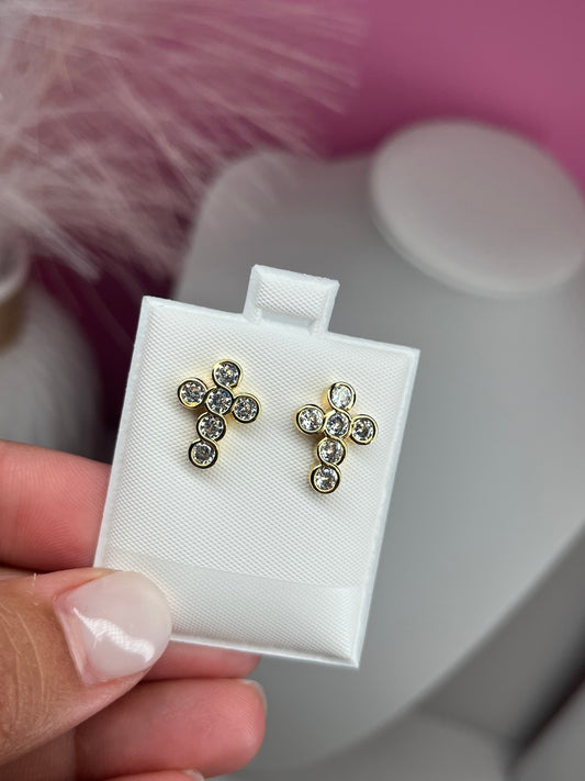 Aretes Cruz Brillante