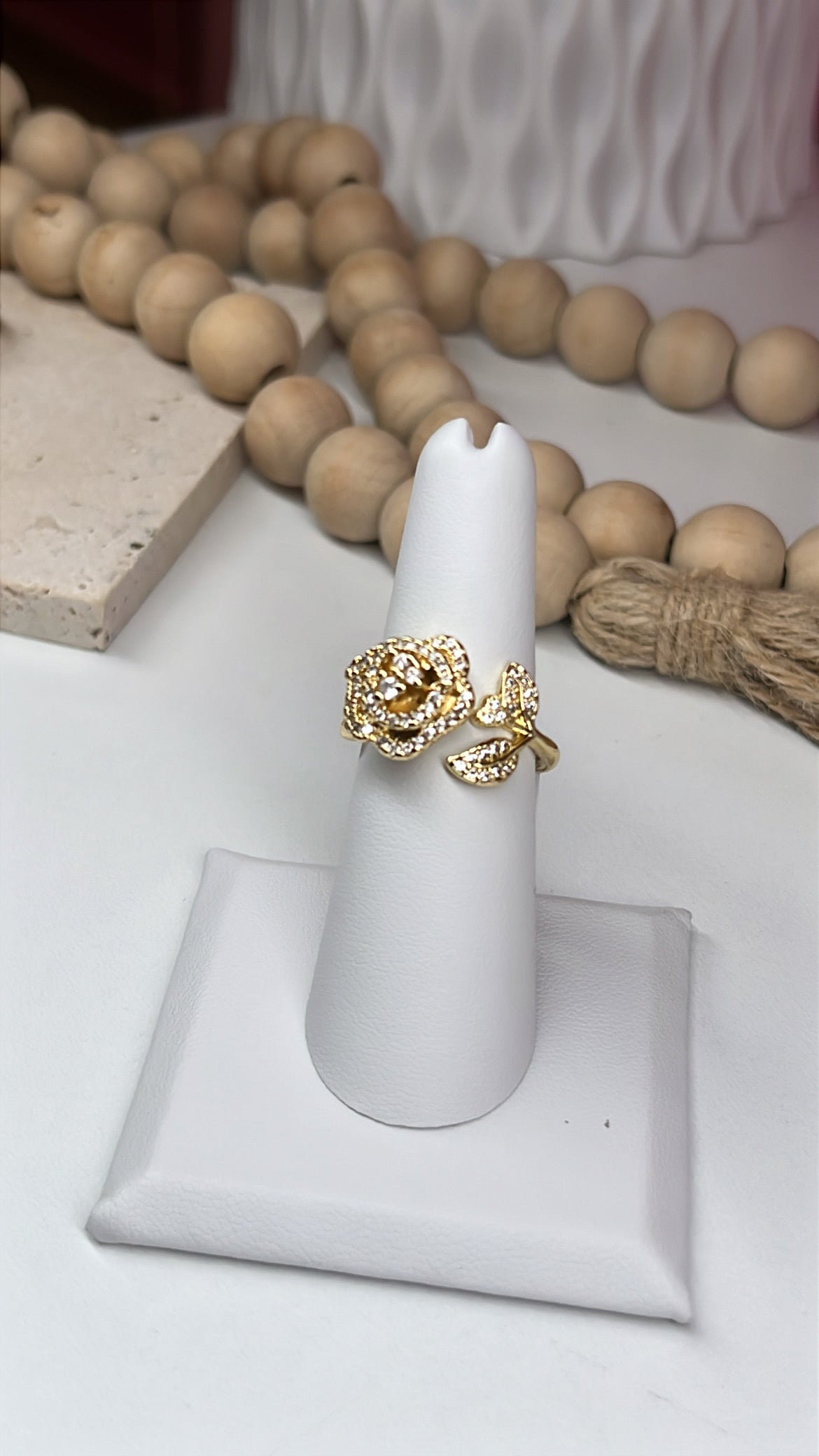 Sortija Rosa Oro y Plata