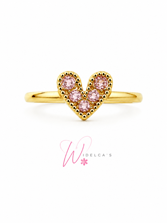 Sortija Corazón Rosa