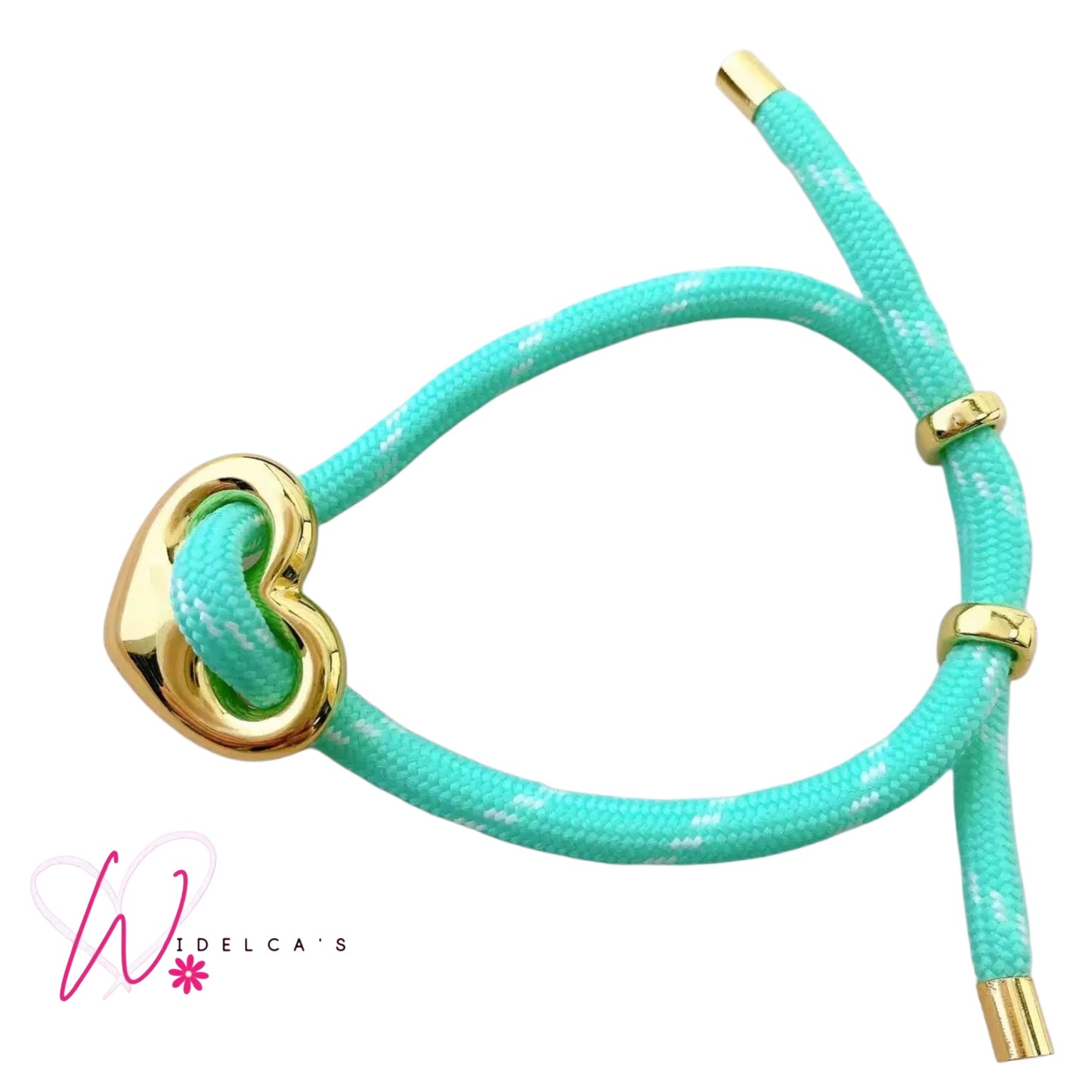 Pulsera Soga Corazon Turquesa