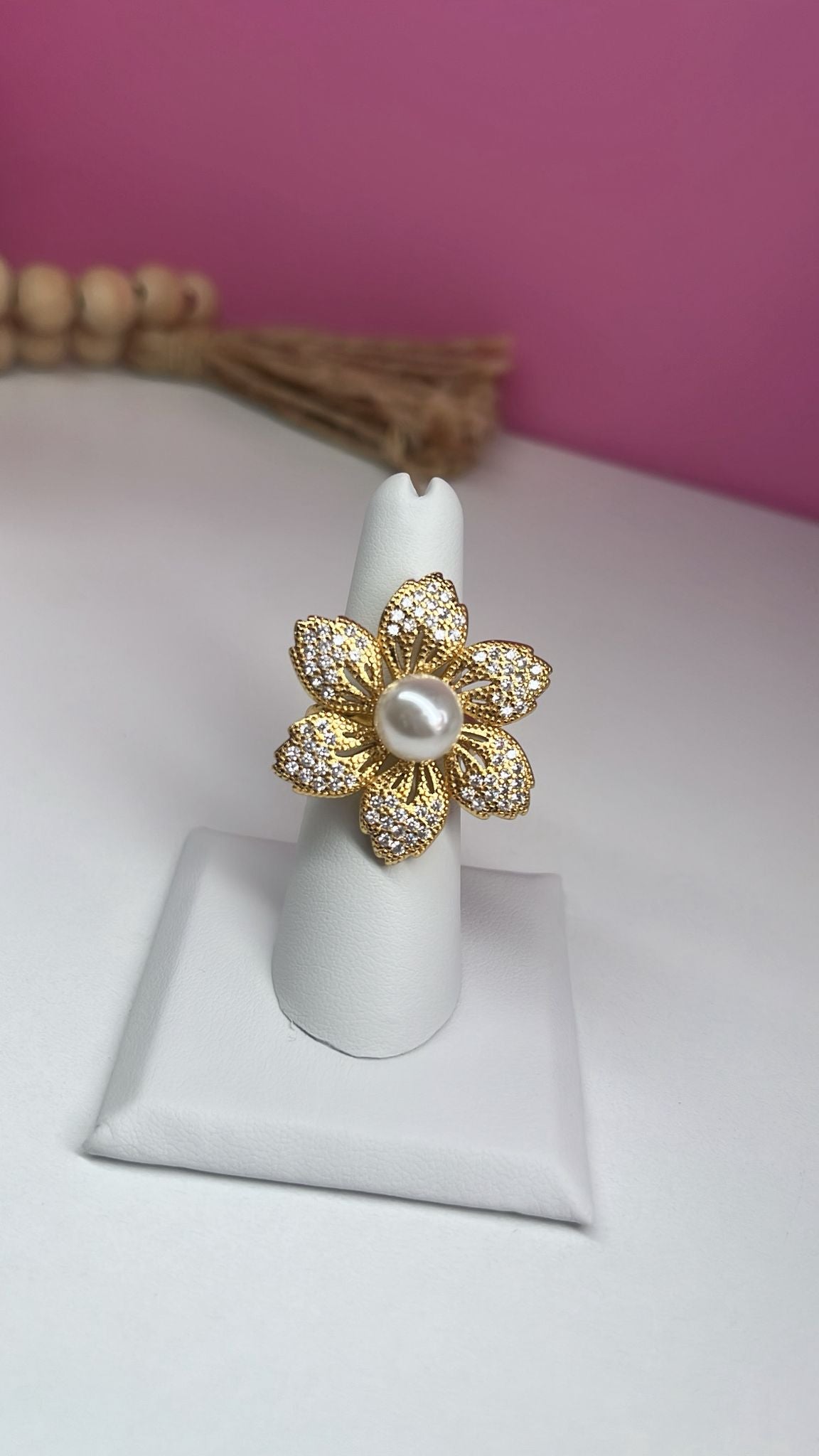 Ring Flor Perla