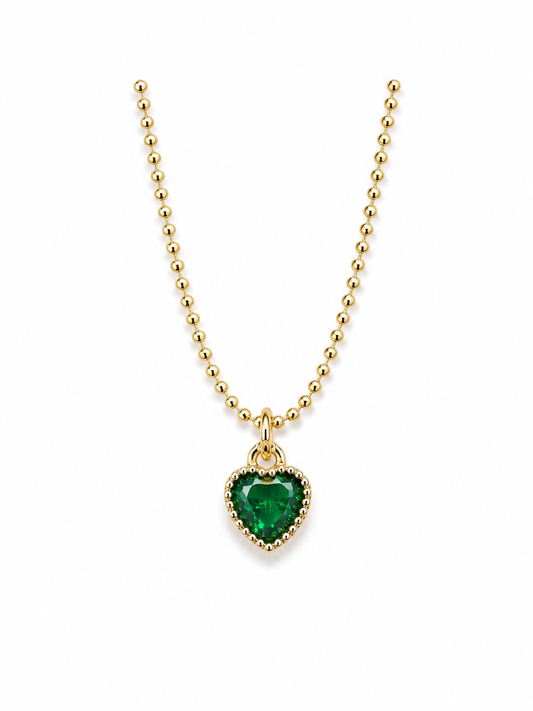 Collar Heart Esmerald
