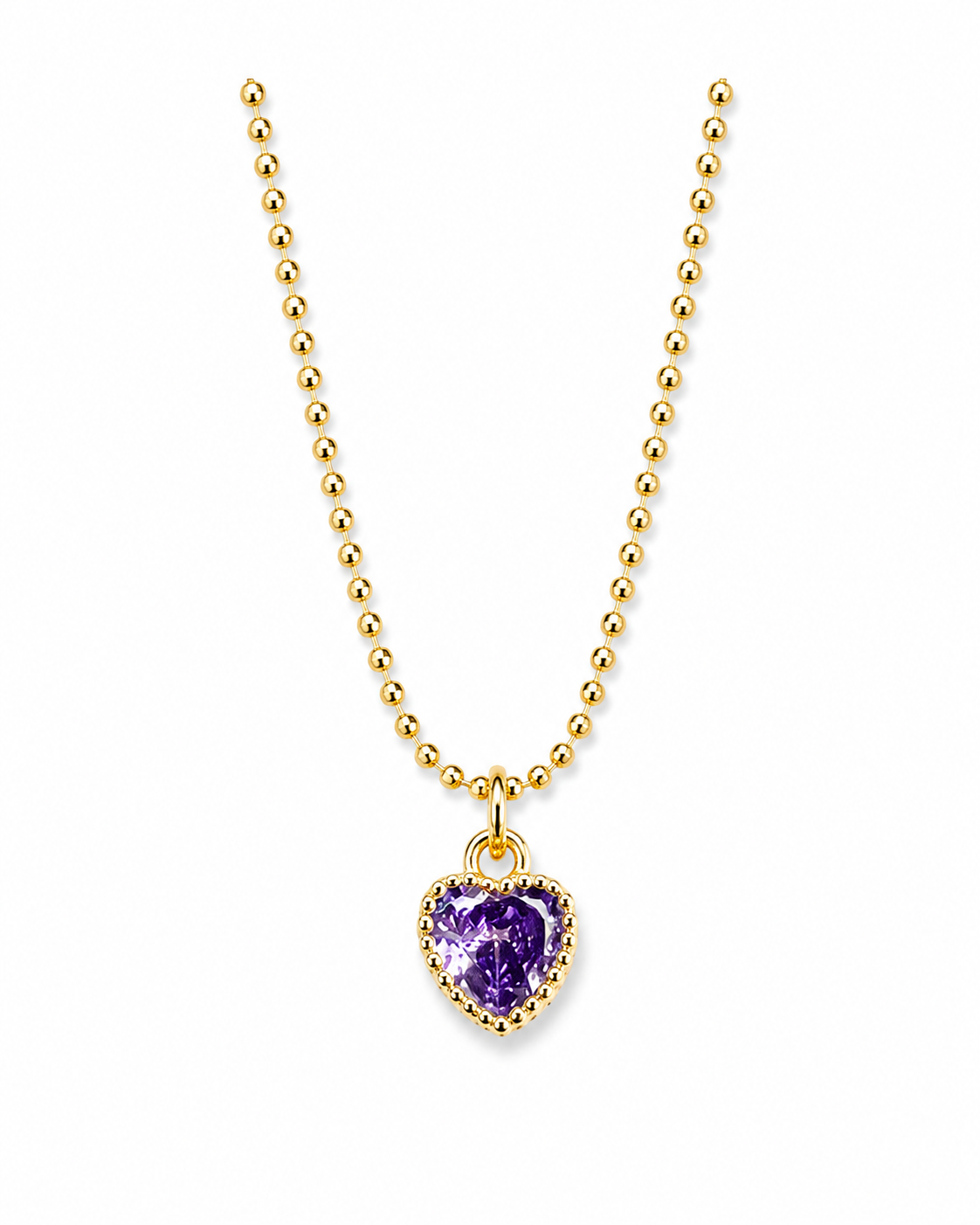 Collar Heart Amethyst