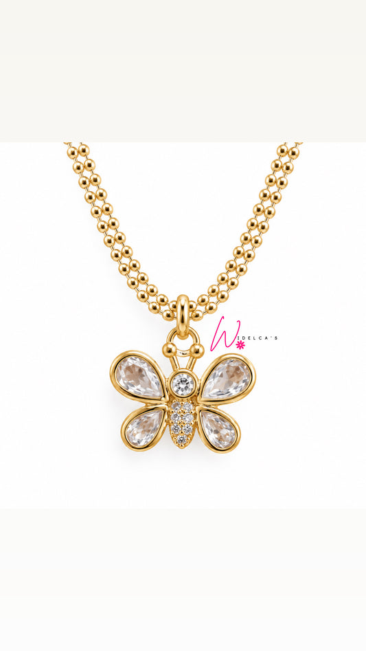 Necklace Butterfly Clear
