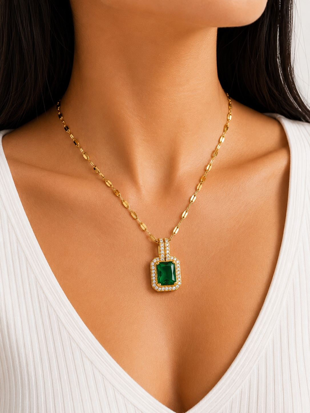 Necklace Diamante Verde