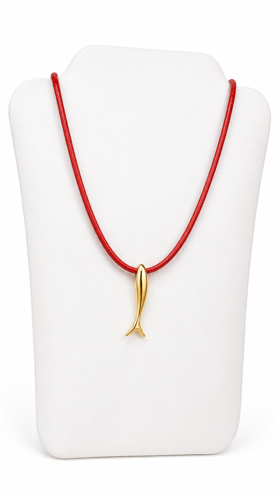 Collar Pez Cuero Rojo
