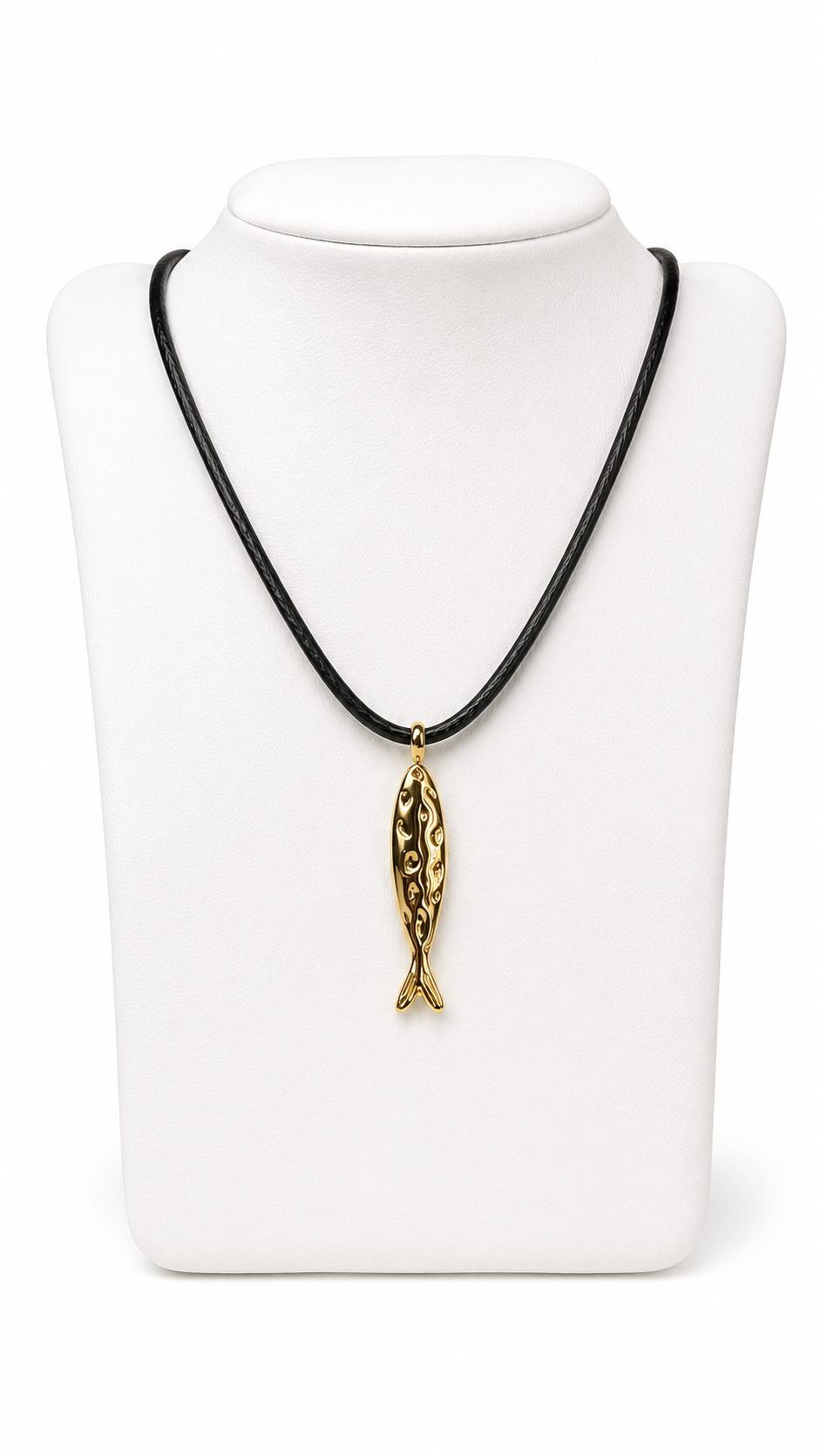 Collar Pez Cuero Negro