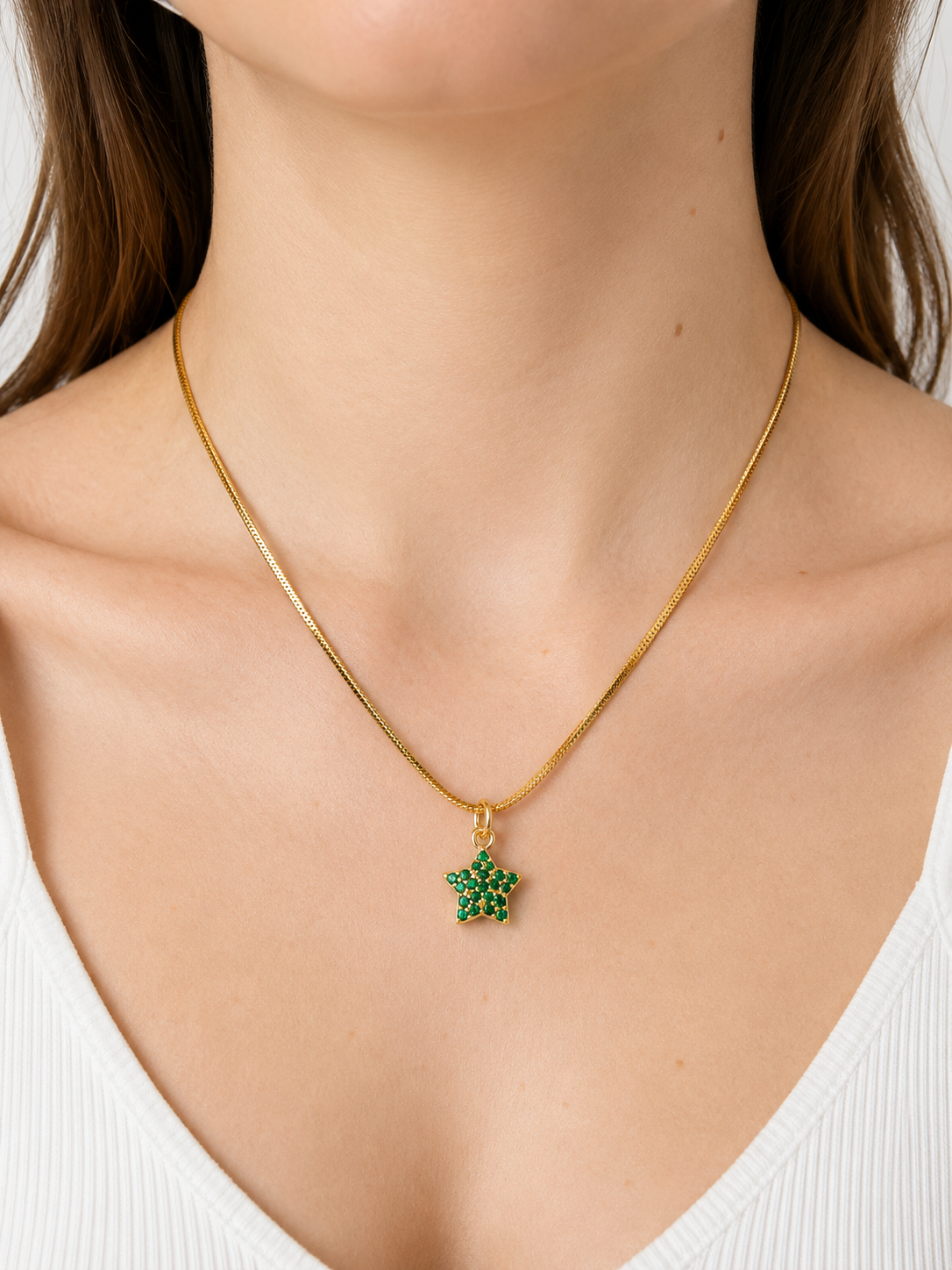 Necklace Estrella Esmeralda