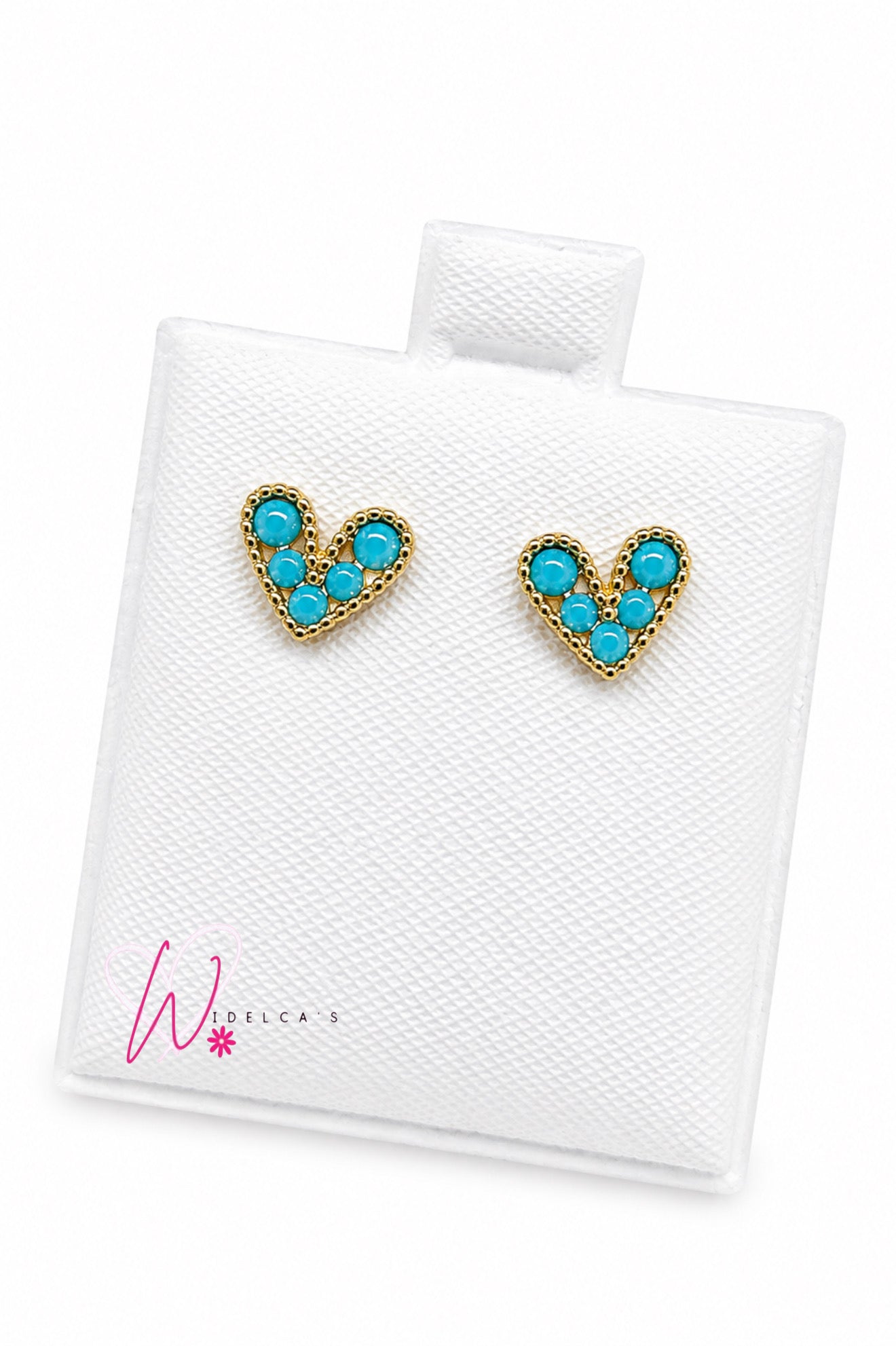 Arete Corazón Baby Blue