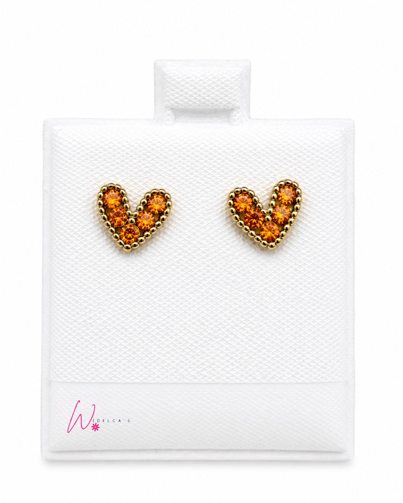Arete Corazón Naranja