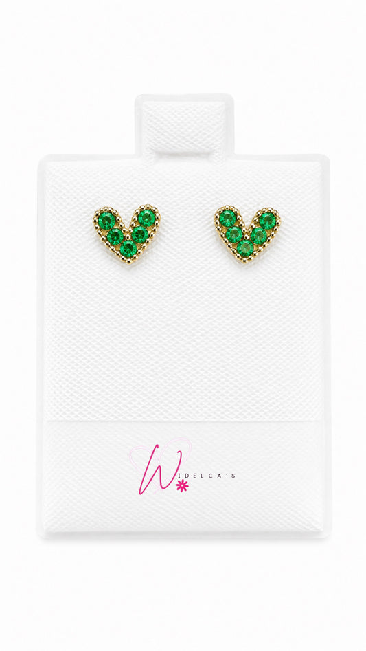 Arete Corazón Verde